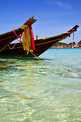 Image showing asia in the  kho tao bay isle white  beach    south china sea  