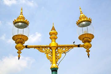 Image showing street lamp bangkok thailand  in the sky   
