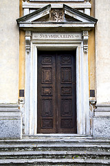 Image showing  italy  lombardy     in  the somma lombardo old   church    bric