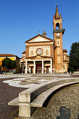 Image showing in  the parabiago old   church  closed brick 