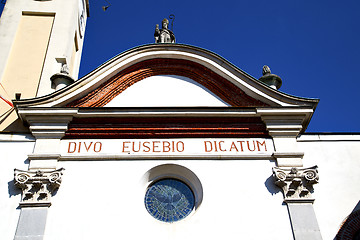 Image showing rose window  italy  lombardy     in  the busto arsizio  old    b