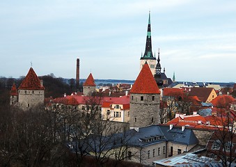 Image showing Landscape of the Old Tallinn