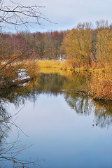 Image showing Spring landscape with the river