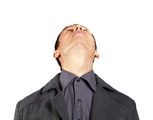 Image showing Businessman Looking Upwards