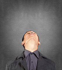 Image showing Businessman Looking Upwards