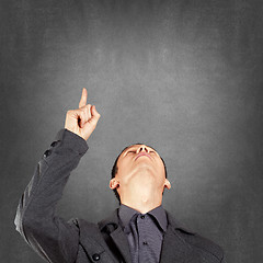 Image showing Businessman Looking Upwards