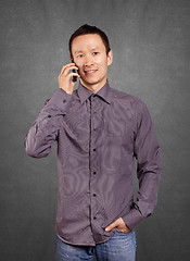 Image showing Asian Man With Folded Hands