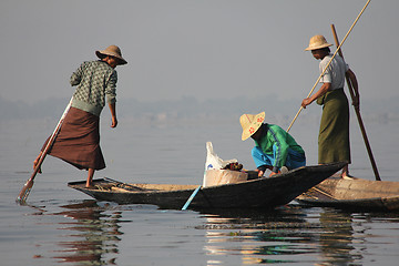 Image showing Fishing on Inle Lake