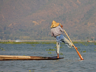 Image showing Fishing on Inle Lake