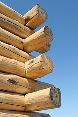 Image showing log home construction detail