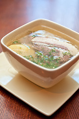 Image showing soup with lamb meat
