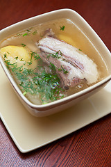 Image showing soup with lamb meat