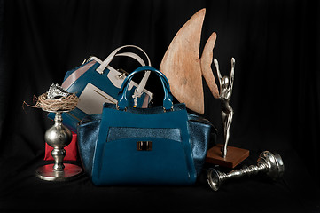 Image showing Fashionable handbag composition 