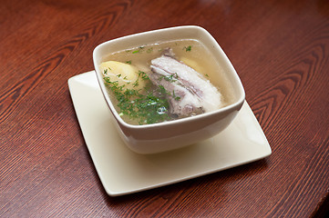 Image showing soup with lamb meat