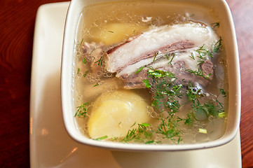 Image showing soup with lamb meat