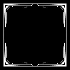 Image showing Vector white frame on a black background