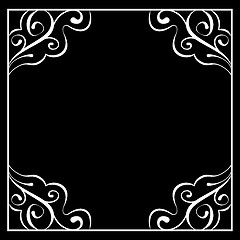 Image showing Vector white frame on a black background