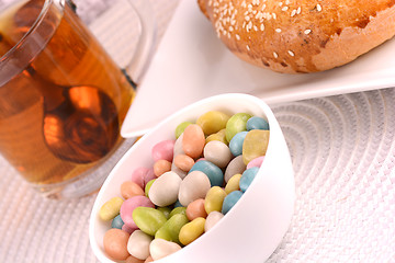 Image showing candies and sweet cake