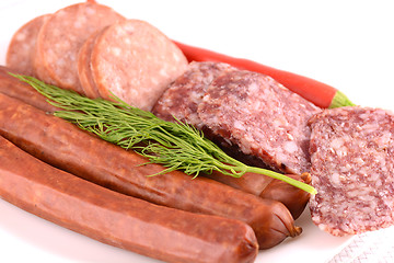 Image showing slices of salame from tuscany