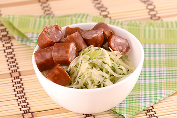 Image showing salami and cabbage salad