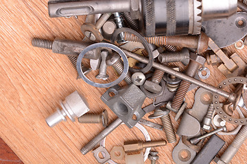 Image showing Different screws and other parts, close up