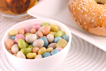 Image showing candies and sweet cake