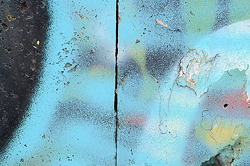 Image showing classic grunge texture of aging painted wall