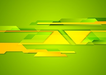 Image showing Bright geometric shapes tech background