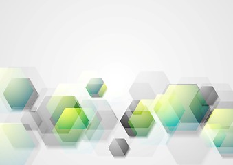 Image showing Abstract geometric background with hexagons