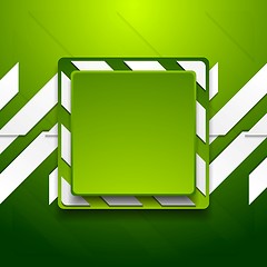 Image showing Green abstract geometric corporate background