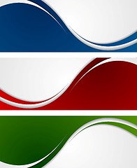 Image showing Bright abstract wavy banners