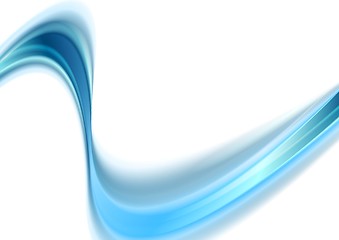 Image showing Abstract bright blue vector waves