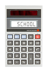 Image showing Old calculator - school