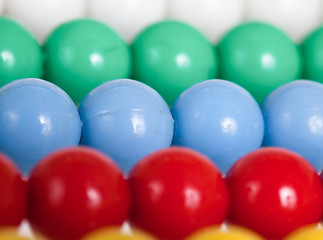 Image showing Close up of an old colorful abacus, selective focus