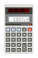 Image showing Old calculator - costs