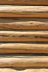 Image showing log home wall detail