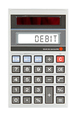 Image showing Old calculator - debit