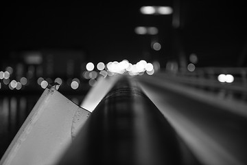 Image showing Empty bridge at night