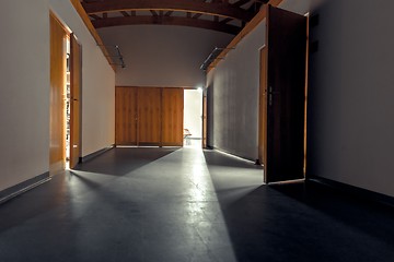 Image showing Modern corridor with light