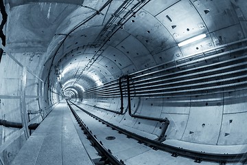 Image showing Underground tunnel for the subway