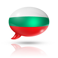 Image showing Bulgarian flag speech bubble