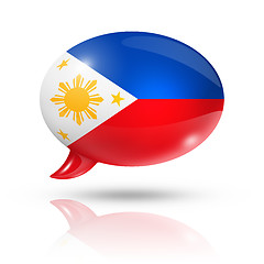 Image showing Philippines flag speech bubble