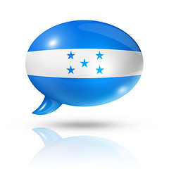 Image showing Honduras flag speech bubble