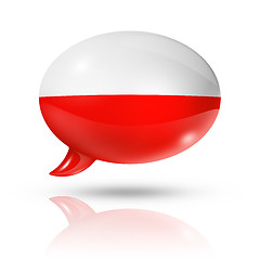 Image showing Polish flag speech bubble