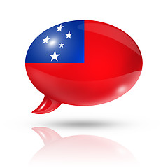 Image showing Samoa flag speech bubble