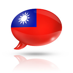 Image showing Taiwanese flag speech bubble