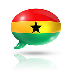 Image showing Ghanaian flag speech bubble