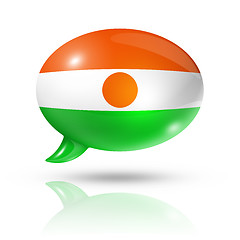 Image showing Niger flag speech bubble