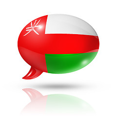 Image showing Oman flag speech bubble