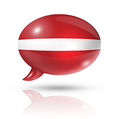 Image showing Latvian flag speech bubble